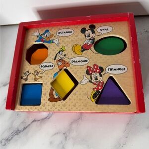 Disney Melissa & Doug Wooden Shape Sorter Puzzle Toy